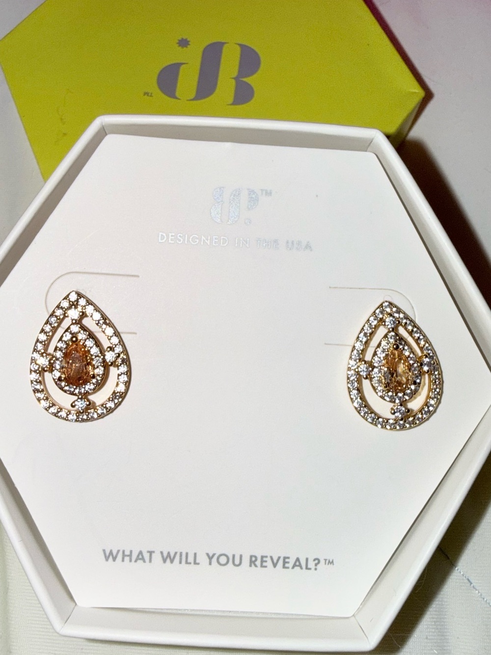 Bomb Party OG “My Inner Beauty” Smokey Topaz Gold Plating Earrings ER50325